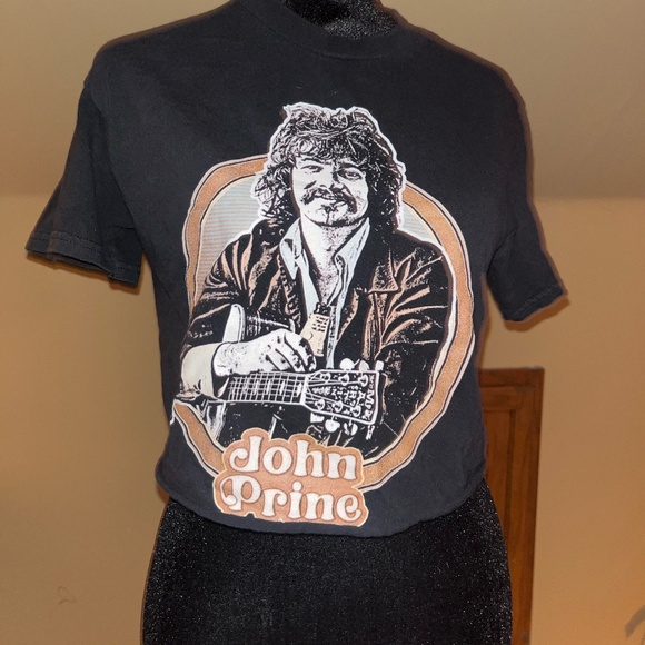 John Prine cropped T Shirt - Picture 1 of 1